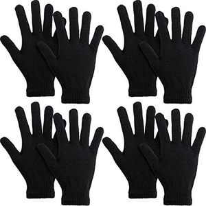 lot 6807 image: SATINIOR Magic Winter Gloves Unisex Gloves Knit Stretchy Mitten Full Fingers Warm Mitten for Men Women Sports