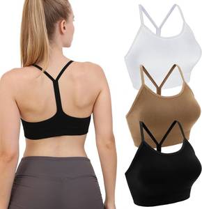 lot 6817 image: Double Couple Women Y Back Sports Bras for Women Thin Strap Workout Fitness Gym Yoga Fitness Bra