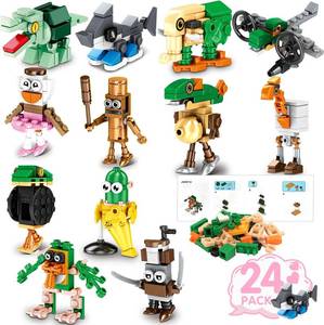 lot 6824 image: BLSFXROE 24 PCS Easter Italian Brainrot Building Blocks Set for kids, Easter Basket Stuffers,12 Unique Patterns,Fun Mini Building Blocks Toy for Kids Teens Adults