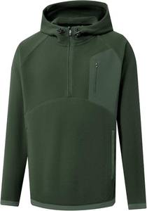lot 7195 image: Rouen Hoodies for Men Golf Quarter Zip Hooded Pullover Athletic Warm Polar Fleece Long Sleeve Half Zip Sweatshirt for Men Size Large