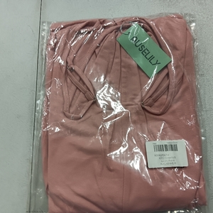 lot 7577 image: AUSELILY Womens Summer Jumpsuit 2025 Casaul Sleeveless Adjustable Spaghetti Straps Wide Leg Rompers with Pockets Pink M