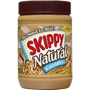 lot 7622 image: SKIPPY Natural Creamy Peanut Butter Spread, 7 g Protein Per Serving, 26.5 oz Jar
