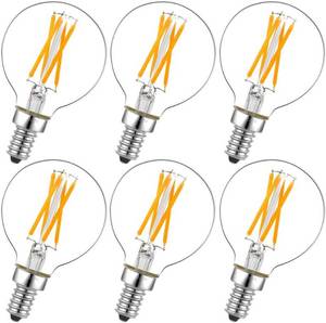 lot 6108 image: LiteHistory e12 led dimmable g16.5 Light Bulb 6W Equal 60 Watt 600lm AC120V e12 Candelabra Bulb 60 Watt for Chandeliers,Ceiling Fan,Vanity Warm White 2700K Globe e12 Light Bulb 6Pack