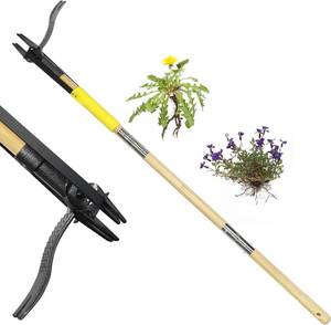 lot 6061 image: Weed Puller Tool with Long Handle,44 Heavy Duty 4-Claw Stand Up Garden Weeding Tool-Double Weeding Technique,Weed Remover Tool that not Body Bending Ergonomic