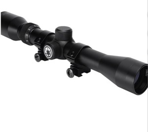 lot 6030 image: Barska AC13087 Plinker-22 Riflescope 3-9x32 3030 Reticle with Rings, Black