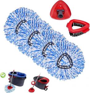 lot 6230 image: Professional 6-Piece Set Compatible with O-Cedar RinseClean 4 Microfiber Mop Heads  1 Brush  1 Precision-Fit Base for All Floor Cleaning