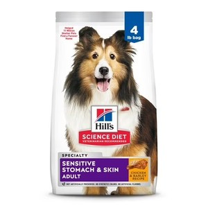 lot 6234 image: Hills Science Diet Sensitive Stomach & Skin Chicken Dry Dog Food, 4lb Bag