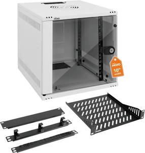 Tecmojo 6U 10 inch Rack, Wall Mount Network Cabinet Set,12.3W x 13D x 11.8H- Load Capacity 110Lbs(50 kg),White 10" Wall Housing Server Rack Set - Retail: $79.90