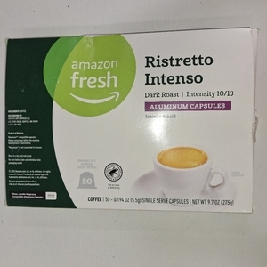 lot 6278 image: AMAZON FRESH RISTRETTO INTENSO DARK ROAST ALUMINUM CAPSULES