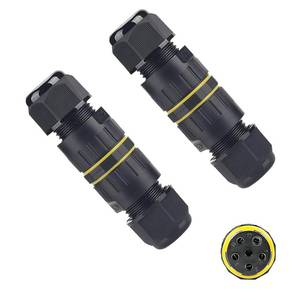 lot 6350 image: Waterproof Electrical connectors Outdoor Electrical Trailer Junction Box M25 Junction Box 5 pin for 5-14 mm Cable Diameter Waterproof Extension Cord Connector Repair kit