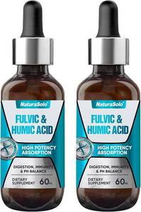 lot 6859 image: Liposomal Fulvic & Humic Acid 2000mg - Liquid Shilajit Alternative-Superior to Shilajit, with Trace Minerals & Organic Kale for Cellular Energy, Digestion & Immunity