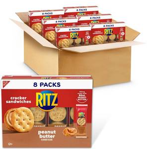 lot 6860 image: RITZ Peanut Butter Sandwich Crackers, Lunch Snacks, 48 Snack Packs (6 Boxes, 6 Crackers Per Pack)