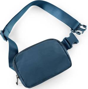 lot 6871 image: ODODOS Unisex Mini Belt Bag with Adjustable Strap Small Fanny Pack for Workout Running Traveling Hiking, Navy Blue
