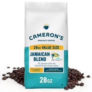 lot 6881 image: Camerons Coffee Jamaican Blend Dark Roast Whole Bean Coffee - 28oz