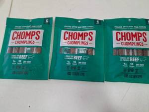 lot 6901 image: 3 Bags CHOMPLINGS Italian-Style Beef Sticks - 6ct0.5oz