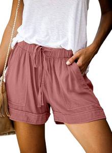 lot 6947 image: Acelitt Women Comfy Drawstring Casual Elastic Waist Pocketed Shorts,Size Medium