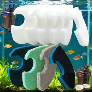 lot 6961 image: PurifyLogix Replacement Canister Filter Pads Compatible with AMOSIJOY 172225265GPH Aquarium External Filter, 6 White Floss & 2 Coarse Pads & 1 Phosphate Remover Filter & 1 Nitrite Remover (10 Pcs)