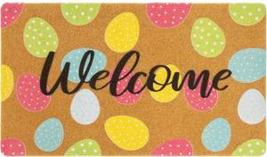 lot 6985 image: Utaly Easter-Eggs Welcome-Doormat-Outdoor-Entrance Artificial-Coir-Door-Mat Non-Slip Resist-Dirt-Colorful Doormat Outside Indoor Home D cor 17 x29