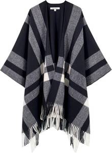 lot 6998 image: Moss Rose Womens Travel Plaid Shawl Wrap Open Front Poncho Cape for Fall Winter One Size