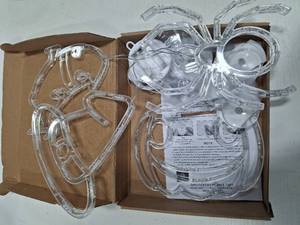 lot 7028 image: Four Pack Orange Pumpkin Spider Witch Light Up Halloween Decor