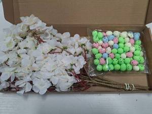 lot 7036 image: Suncalla 115 Pcs Easter Table Centerpieces with 15 Colorful Artificial Tulip and 100 Pastel Lightweight Multicolor Eggs Vase Filler Easter Table Decors for Spring Home Centerpiece Decor