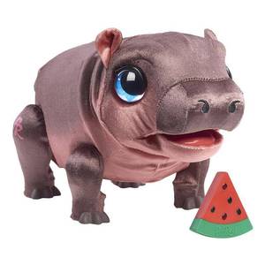 lot 1272 image: FurReal Sally The Silly Hippo 9in Interactive Plush Kids Toys for Ages 4 Up by Just Play - Retail $37