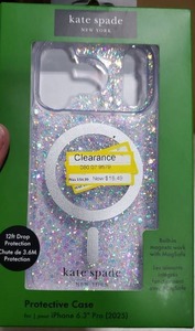lot 1290 image: Kate Spade New York iPhone 6.3in Pro Protective Case with Glitter Design - Retail $15