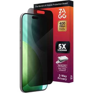 lot 1298 image: ZAGG Apple iPhone Air Screen Protector Glass Elite Privacy - Retail $45