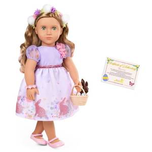 lot 1350 image: Our Generation Blossom Limited-Edition Easter Collectible 18in Doll &amp Accessories - Retail $35