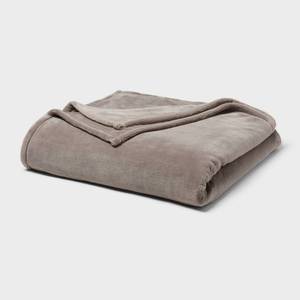 lot 1405 image: FullQueen Ultra Plush Blanket Gray - Threshold - Retail $40
