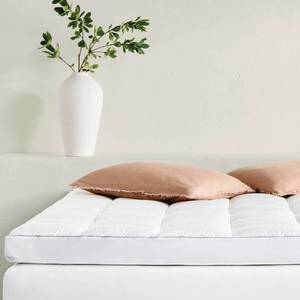 lot 1413 image: Queen Premium Cooling 4 Dual Layer Memory Foam Mattress Topper - Casaluna - Retail $180