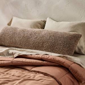 lot 1652 image: Textured Boucle Lumbar Decorative Throw Pillow Brown - Casaluna - Retail $54