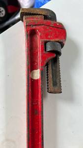 lot 50526 image: Red Pipe Wrench Plumbing Tool