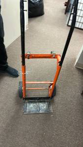 lot 50591 image: Orange Two-Wheel Hand Truck Dolly