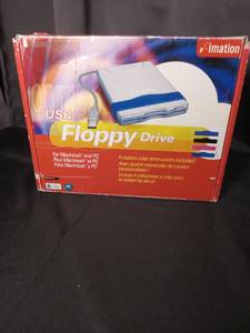 lot 4652 image: Imation USB Floppy Drive for Mac and PC with Custom Color Covers
