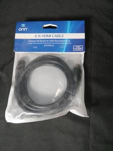 lot 4668 image: ONN 6ft HDMI Cable High Speed with Ethernet