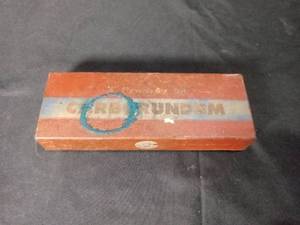lot 4696 image: Carborundum Sharpening Stone with Red Box