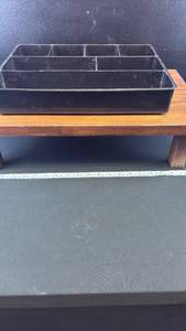 lot 40544 image: Clear Plastic Multi-Compartment Storage Organizer Tray