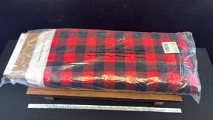 lot 40547 image: Red and Black Buffalo Check Flannel Fabric