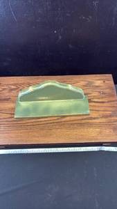 lot 40557 image: Green wooden Decorative Wall Shelf
