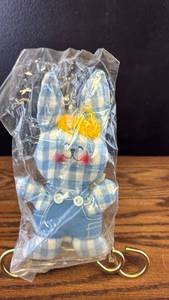 lot 40573 image: Blue Gingham Plaid Ragdoll with Yellow Hair