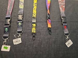 lot 5014 image: Assorted Patterned Lanyards with Key Rings
