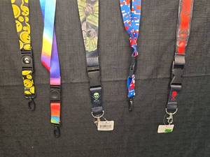 lot 5016 image: Assorted Printed Lanyards with Key Rings