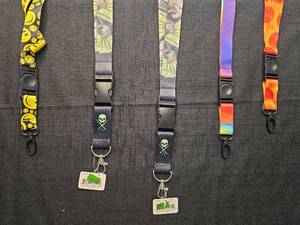 lot 5017 image: Assorted Patterned Lanyards with Clips and Key Rings