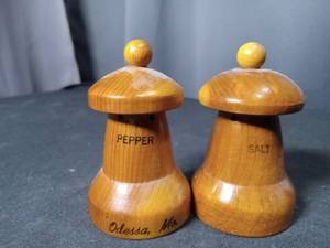 lot 4774 image: Wooden Salt and Pepper Shakers Set