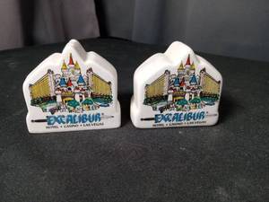 lot 4794 image: Excalibur Las Vegas Casino Salt and Pepper Shaker Set