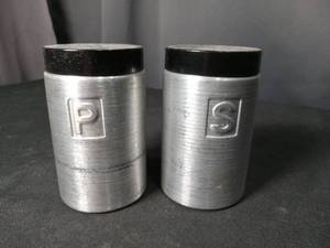 lot 4798 image: Stainless Steel Salt and Pepper Shakers Set