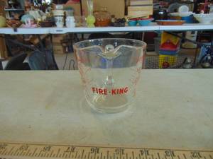 lot 4496 image: Fireking Measuring Cup