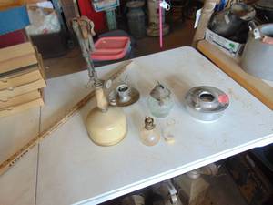 lot 4509 image: Selection of Oil Lamps and Coleman QuikLite