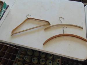lot 4542 image: 3 Wooden Hangers